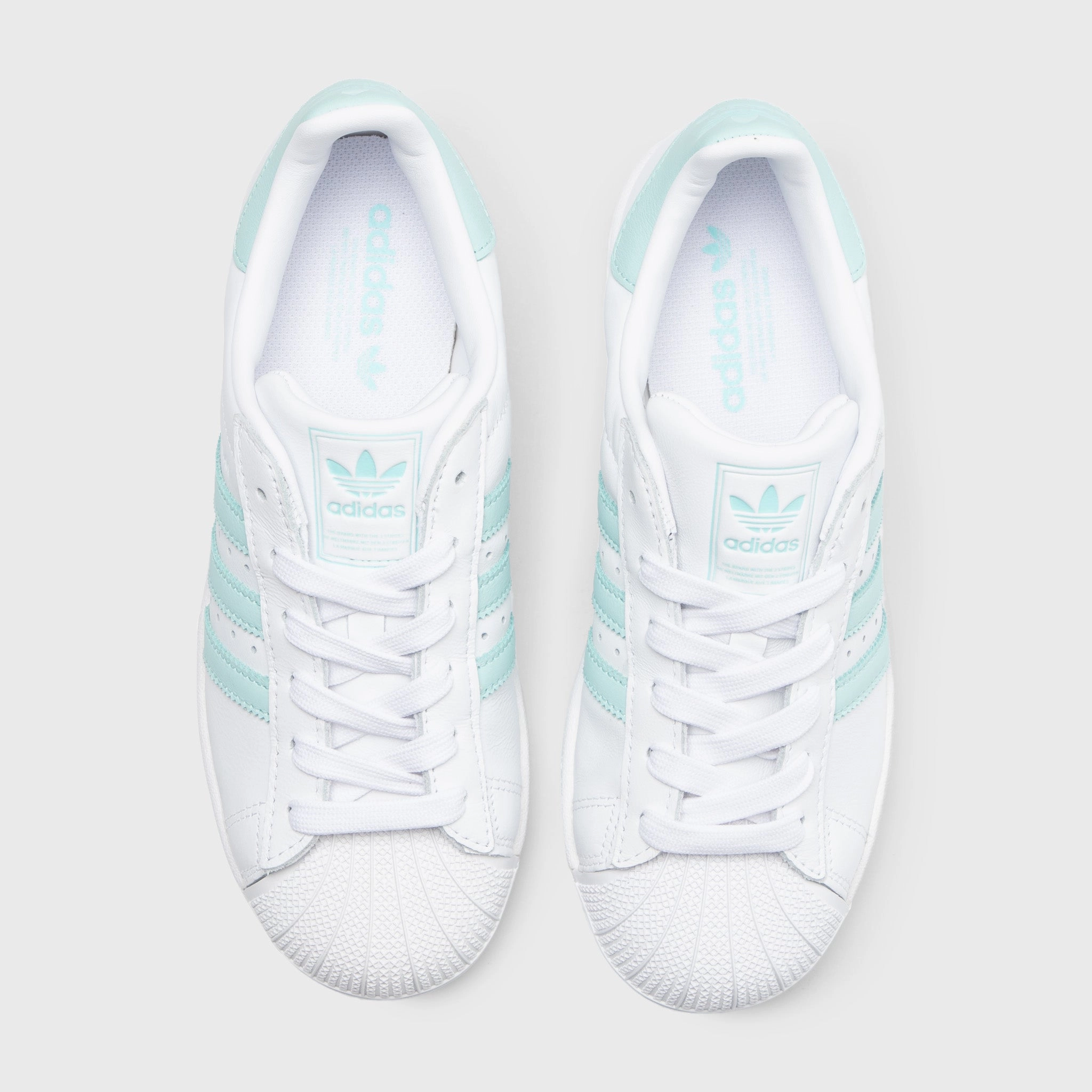 adidas Women's Superstar II White / Semi Flash Aqua - Easy Mint Adidas By Raf Simons Shoes