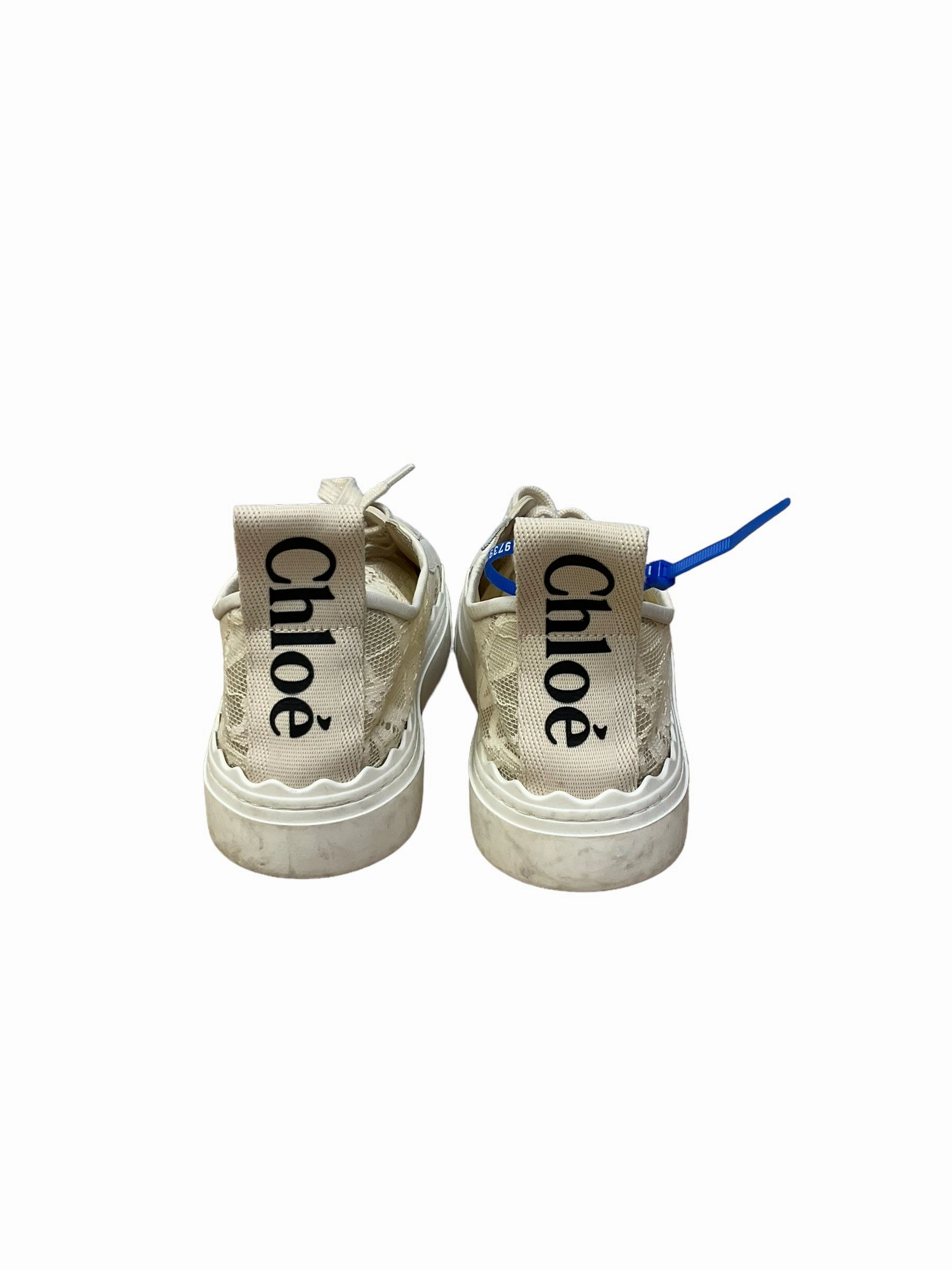 Cute Business Casual Shoes White Shoes Luxury Designer Chloe, Size 10