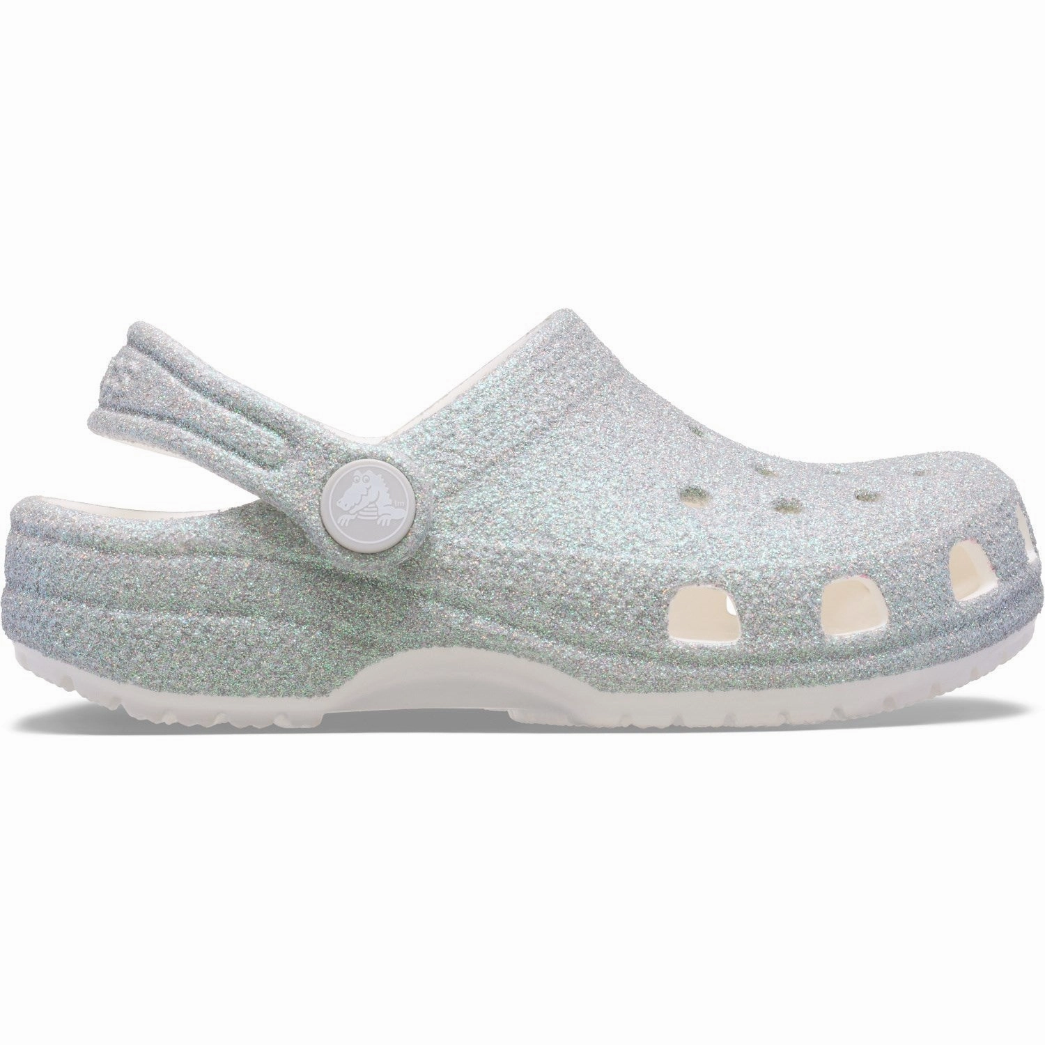 Tie Sandals Crocs White Classic Iridescent Glitter Gloc