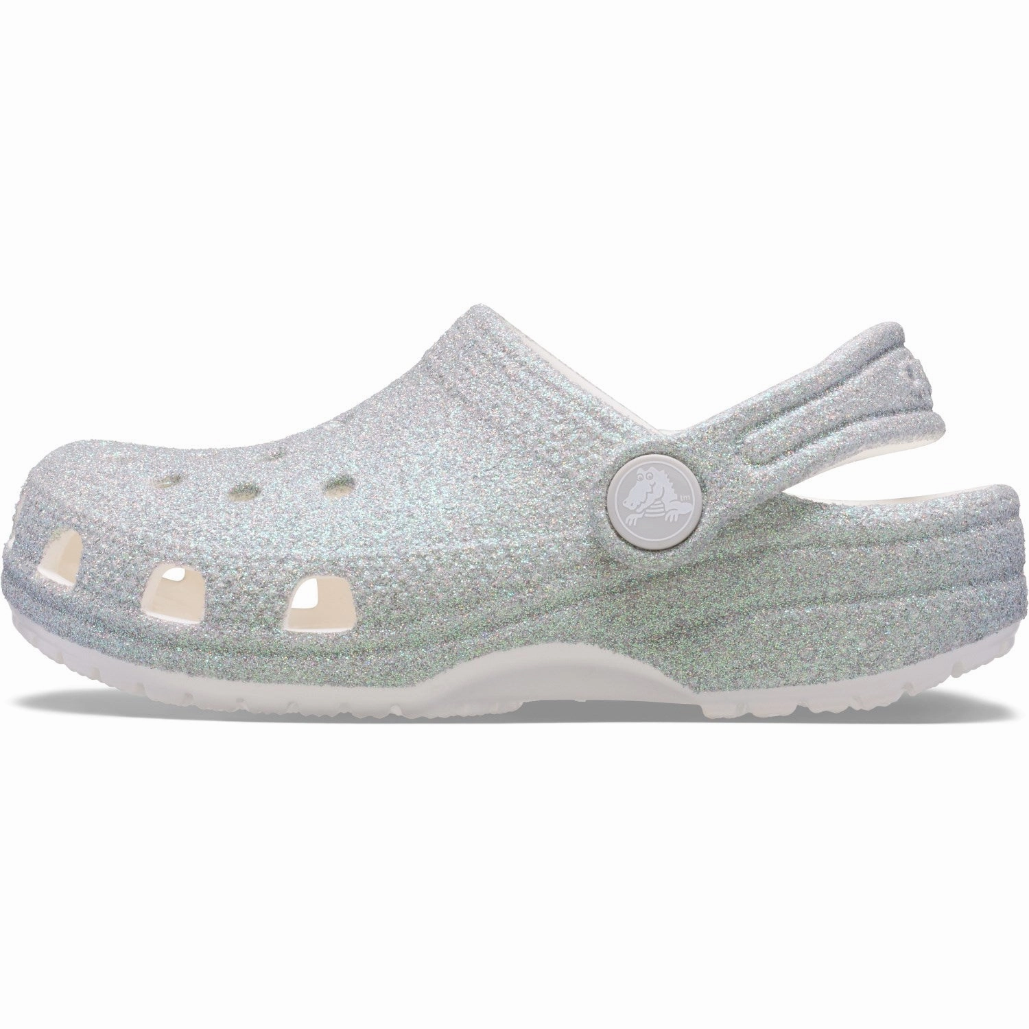 Crocs White Classic Iridescent Glitter Gloc All Inclusive Sandals St Lucia
