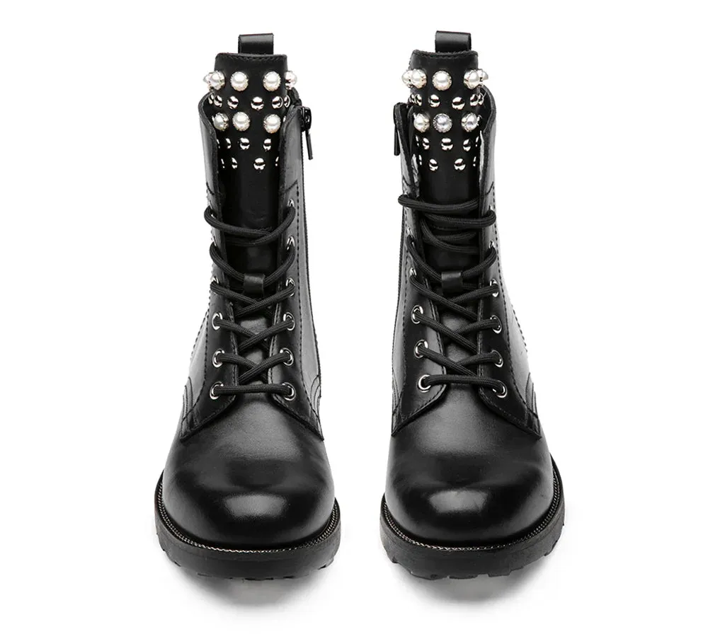 Snow Ski Boots Cult Stivaletti Donna Zeppelin 4597 CLW459700 Black  Pelle Premium, Platform Urban, Stile Iconico