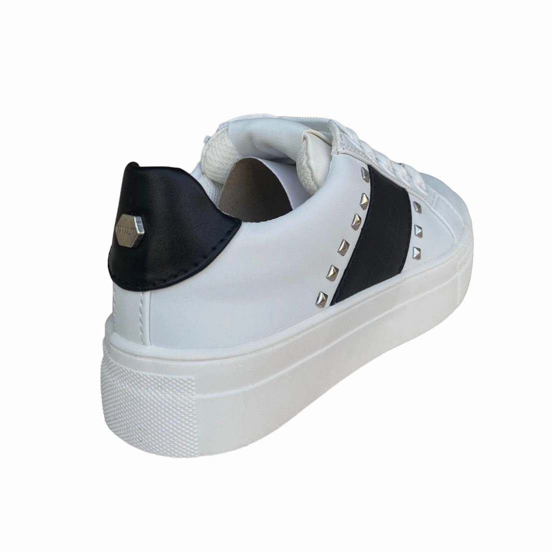 Cult scarpa sneakers da bambina T-011 bianco-nero Dress Shoes Like Sneakers