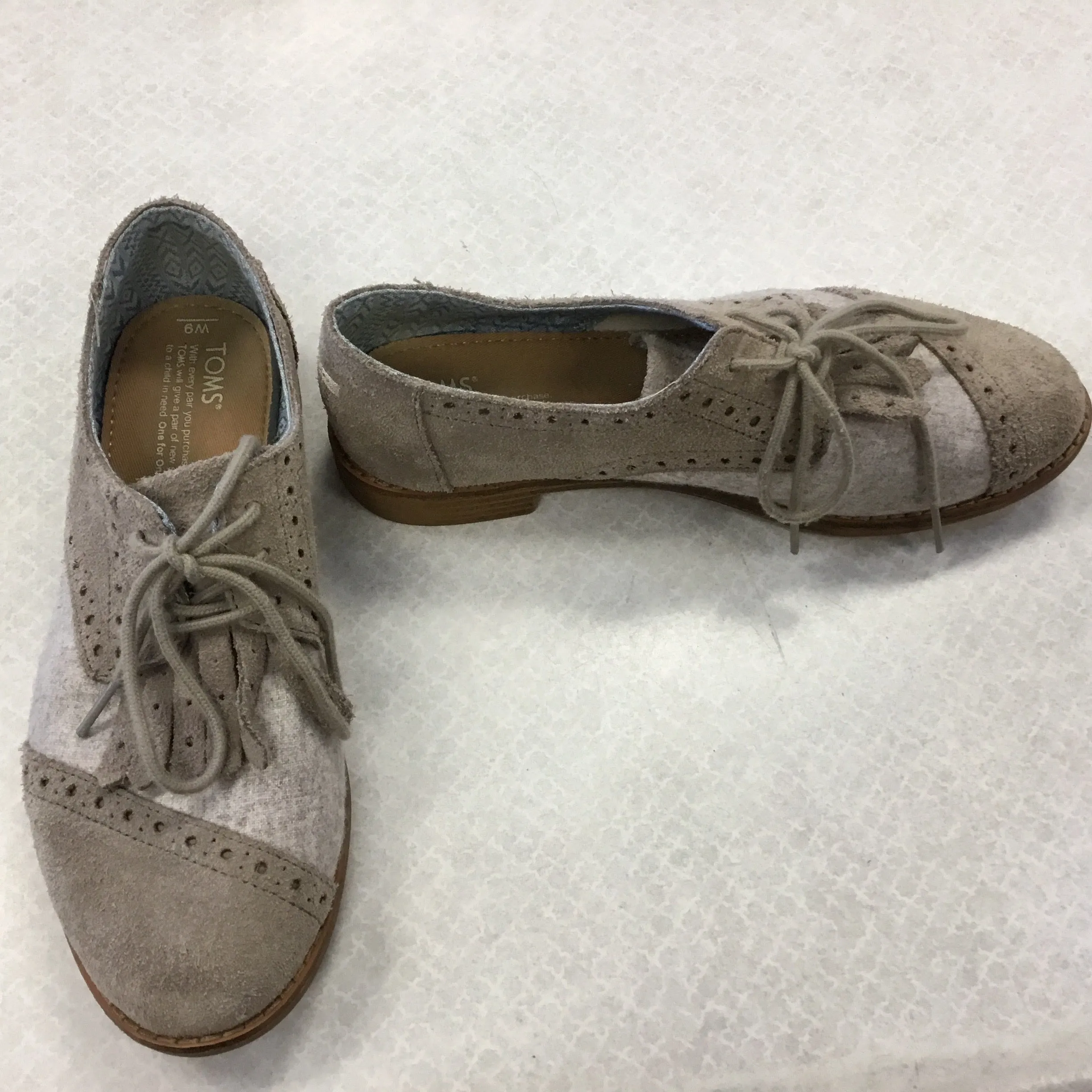 Bridal Shoes Flats Shoes Flats By Toms In Brown, Size: 9