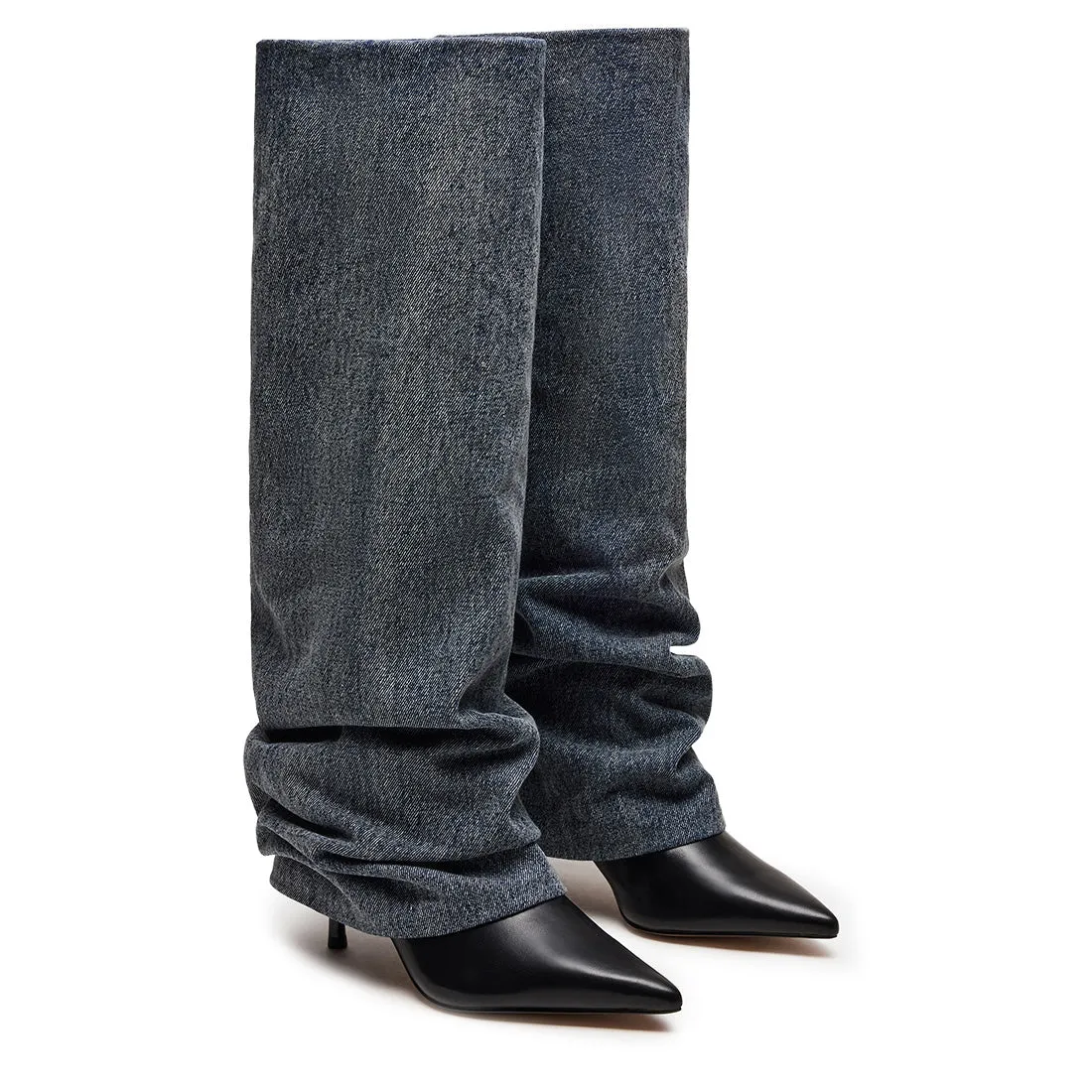 Cute Combat Boots Marengo Boot DENIM FABRIC