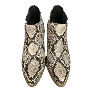 Snakeskin Print Boots Ankle Heels Ana, Size 7 Dr Chelsea Boots