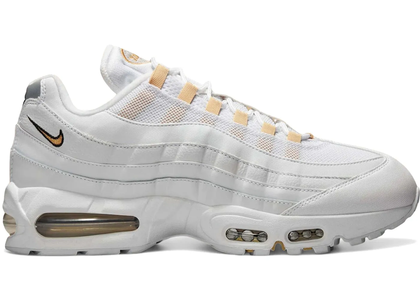 Nike Shiny Shoes Nike Air Max 95 OG Big Bubble White Team Gold