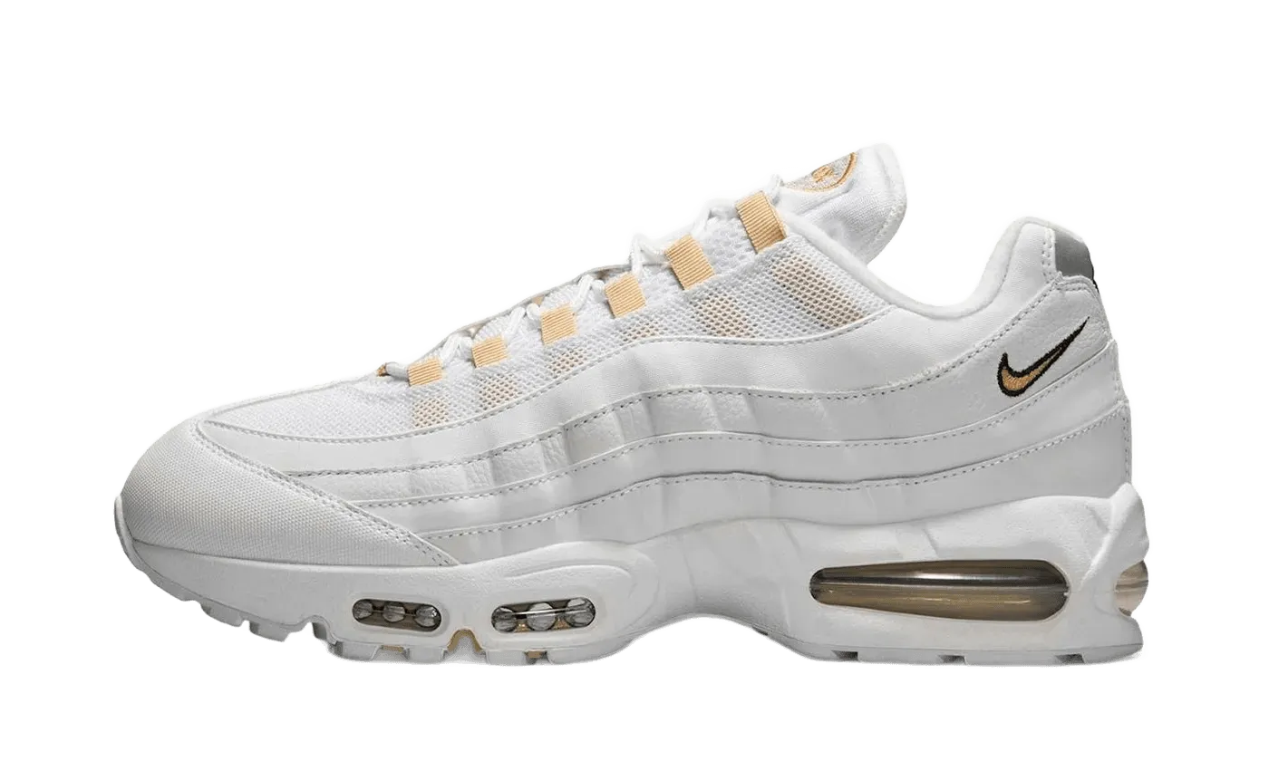 Nike Air Max 95 OG Big Bubble White Team Gold Workout Shoes Nike