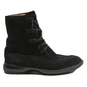 Smokey Mountain Boots TODS Womens Black Suede Ankle Boots Leather UK 5 Lace-Up Casual Design