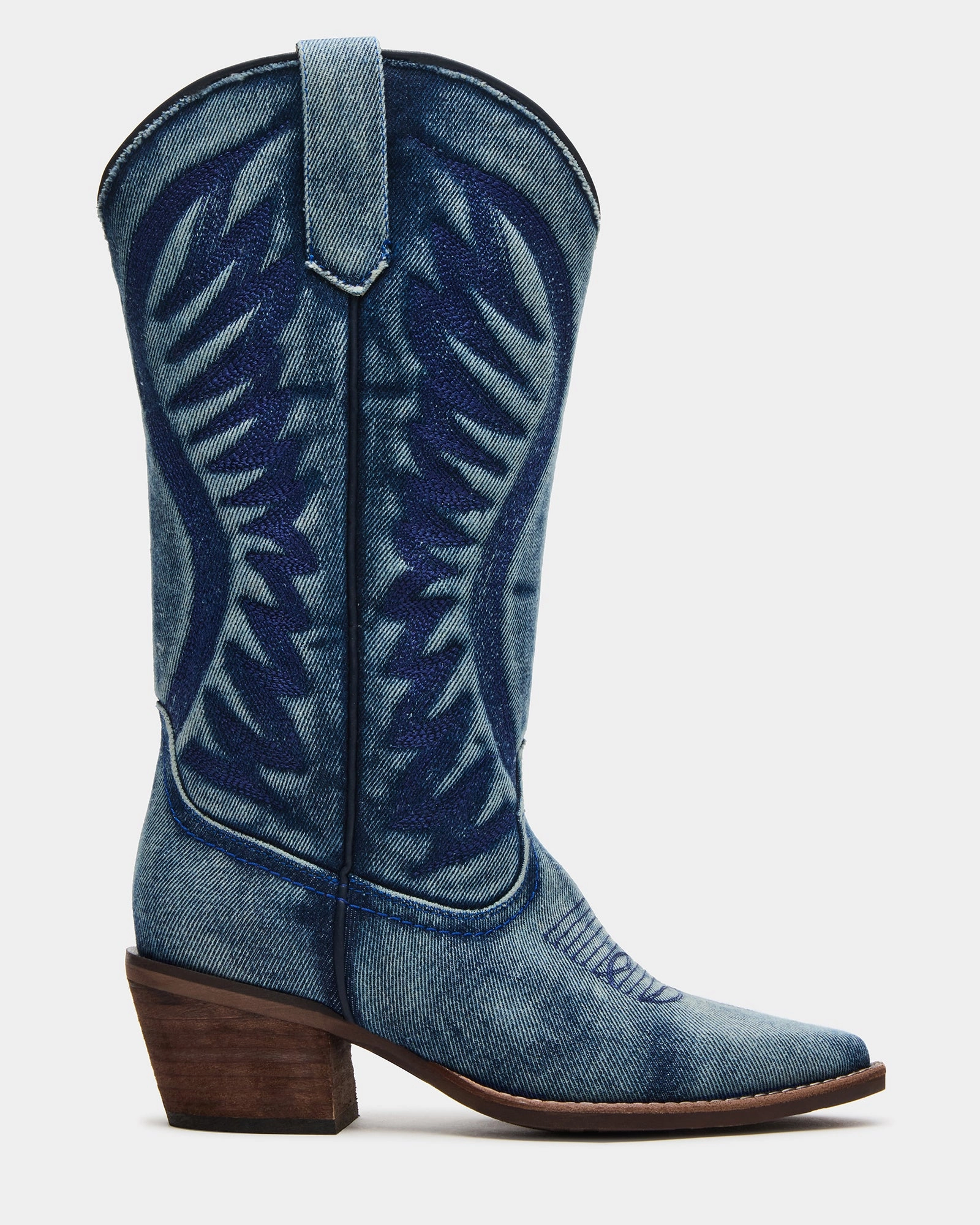 Boots Spurs ALBANY DENIM FABRIC WIDE CALF