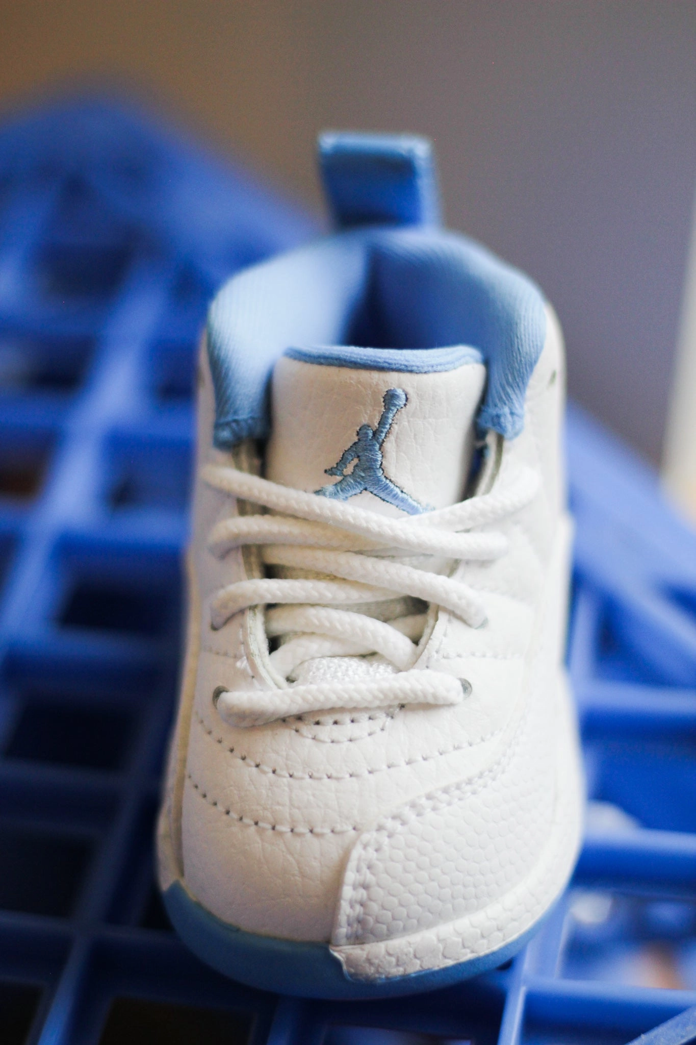 Starry Night Sneakers JORDAN 12 RETRO (TD) "WHITE/UNIVERSITY BLUE-METALLIC SILVER"