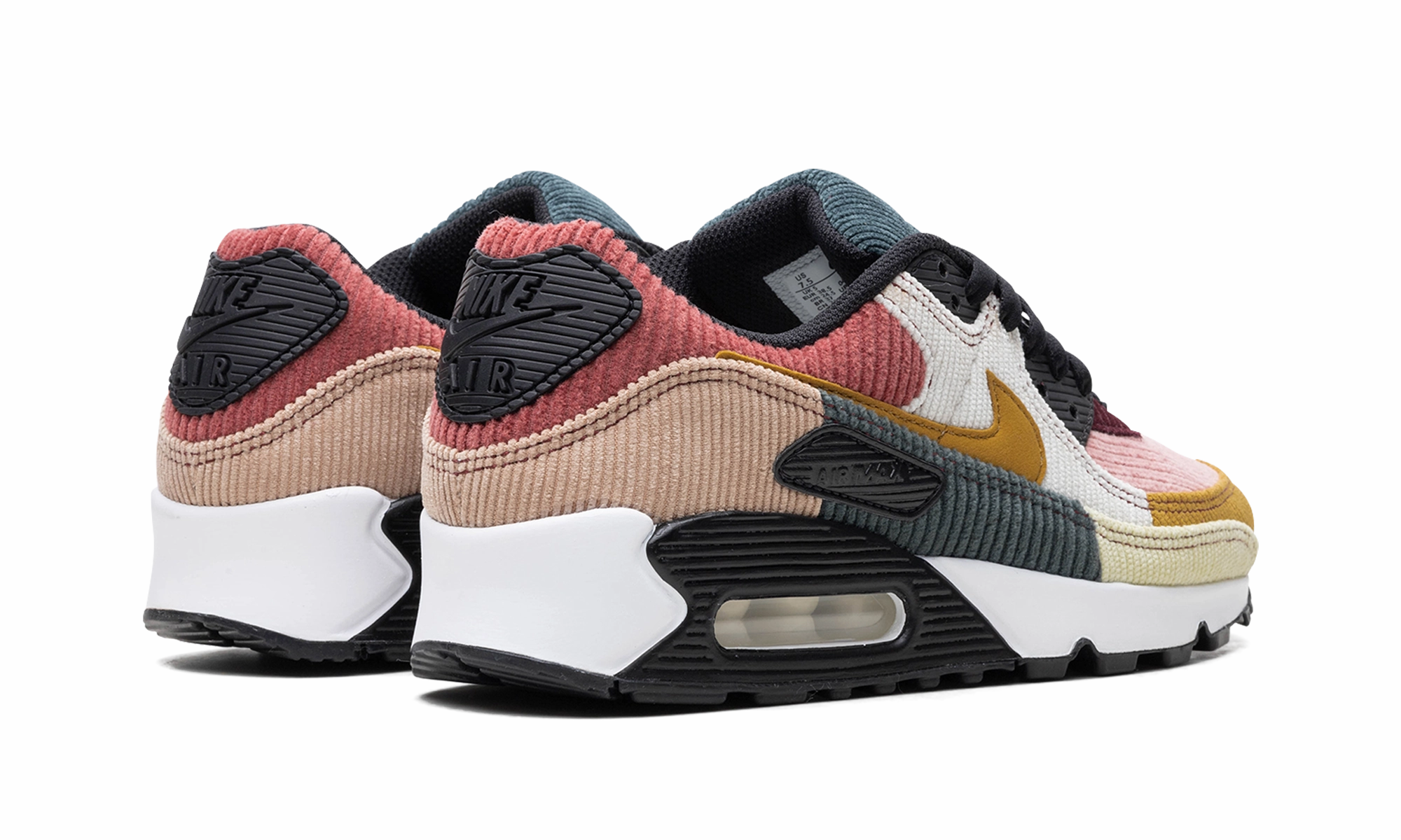 AIR MAX 90 WMNS "Multi-Color Corduroy" Nike Flat Tennis Shoes