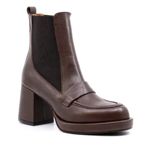 Dalton Heeled Boot In Brown Waterproof Boots Work