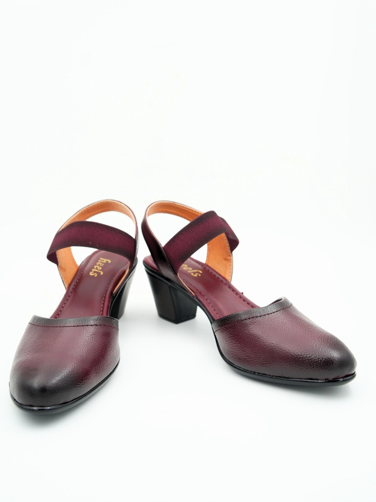 High Heel Cushion Inserts Marcia Leather Block Heel Pumps