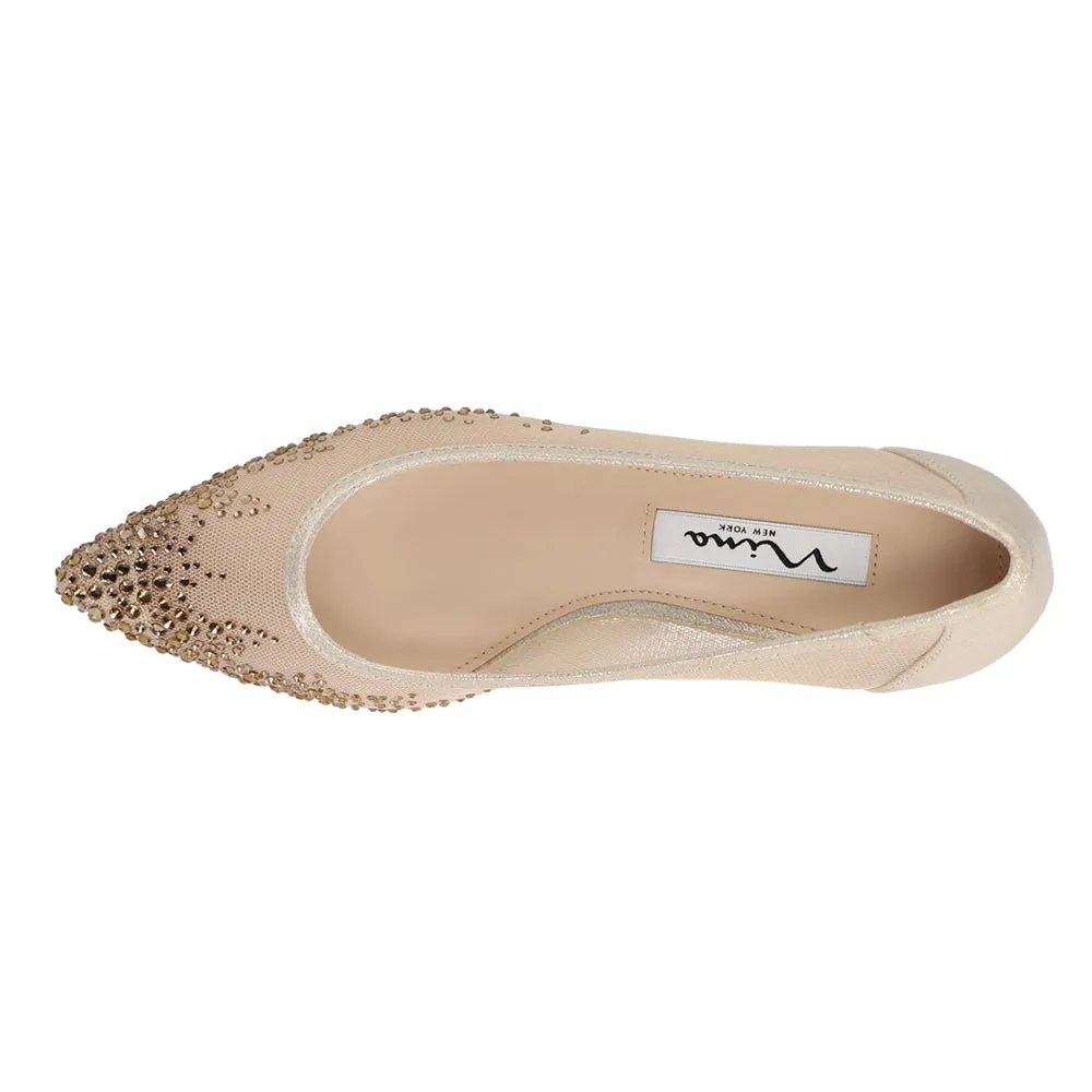 Slip-on Best Casual Shoes Sofie Rhinestone Pointed Toe Kitten Heel Pumps