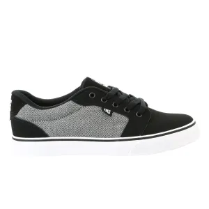 DC Anvil NB Skateboarding Sneaker Shoe - Black/White/Black - Mens Smart Casual