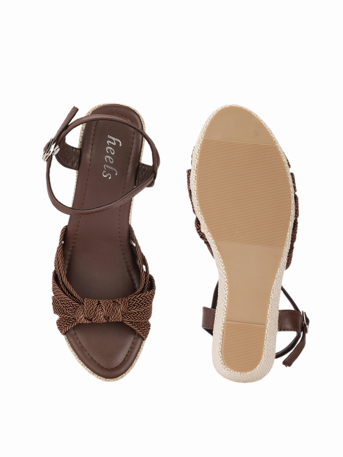 Delia Crochet Jute Wedge Sandals High Heel Trample Stories