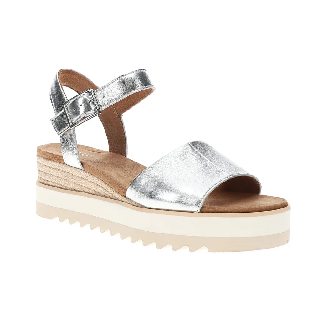 Diana Metallic Platform Espadrille Wedge Sandals Easy Spirit Arlie Slip On Casual Shoes