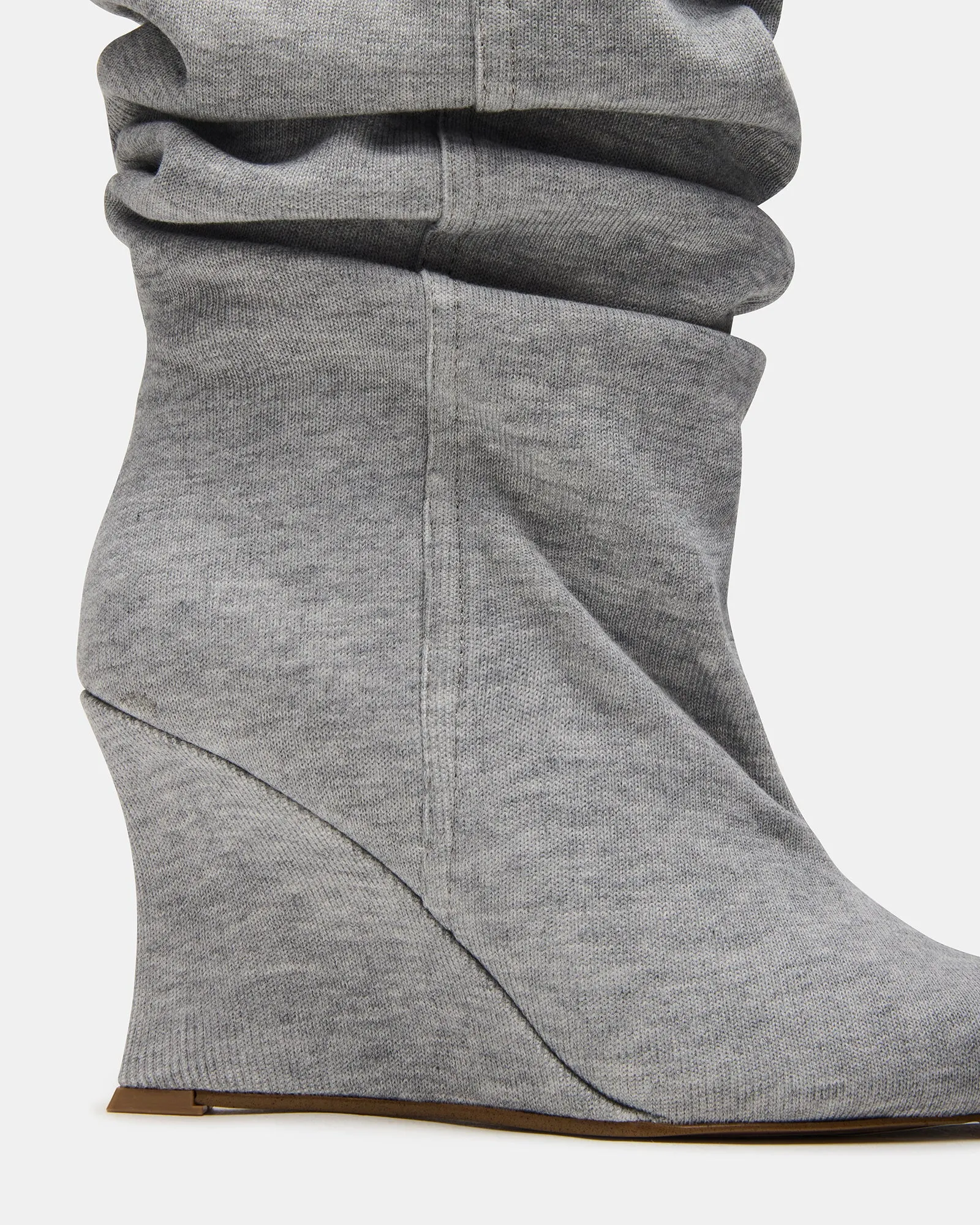 DISTORTION GREY FABRIC Crochet Boots