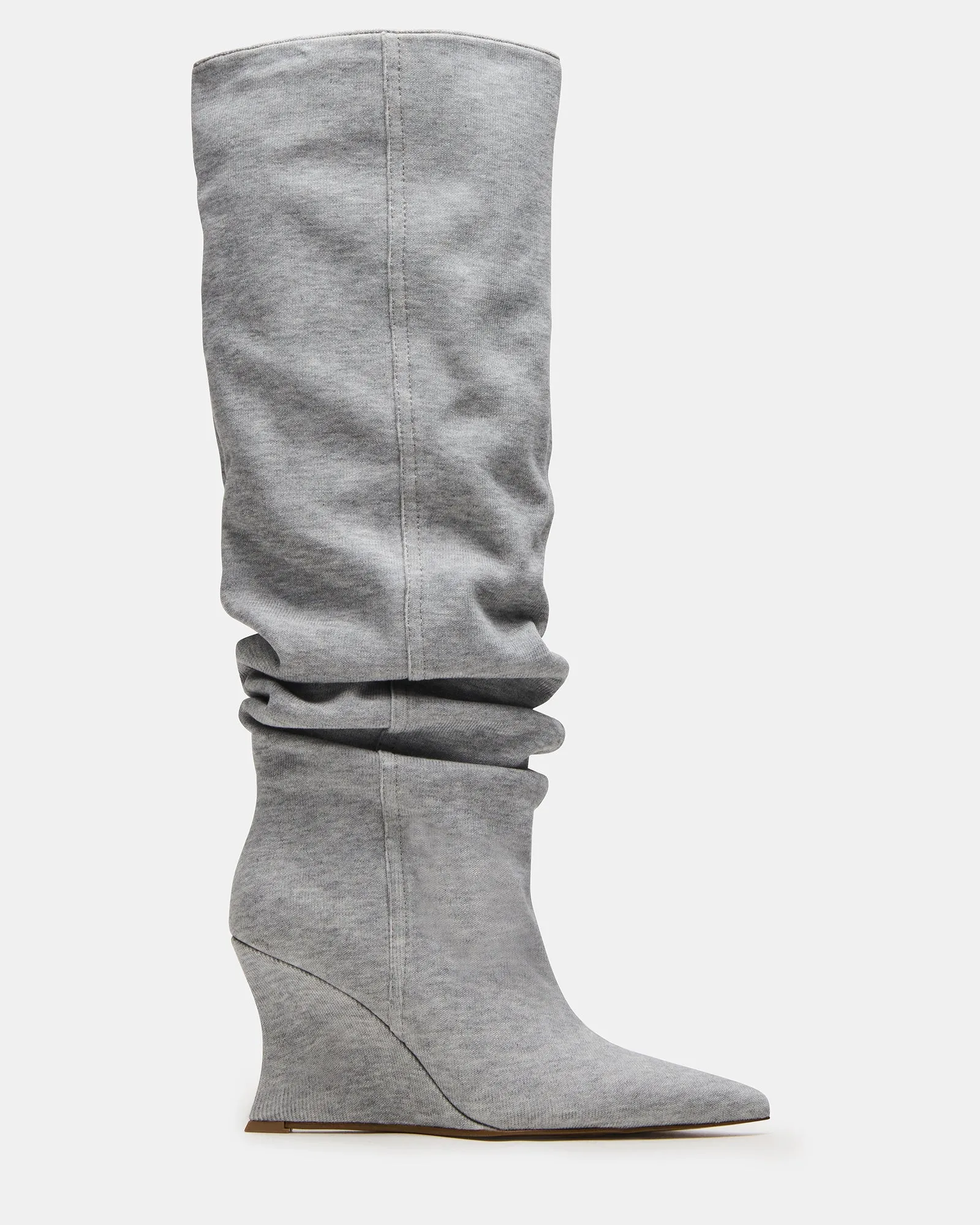 DISTORTION GREY FABRIC Clear Boots