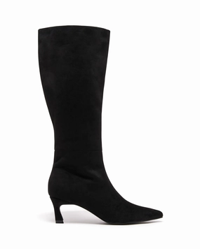 Dove Tall Boot Black Microsuede Boots Rubber