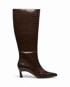 Dove Tall Boot Chocolate Croc La Canadienne Boots Sale