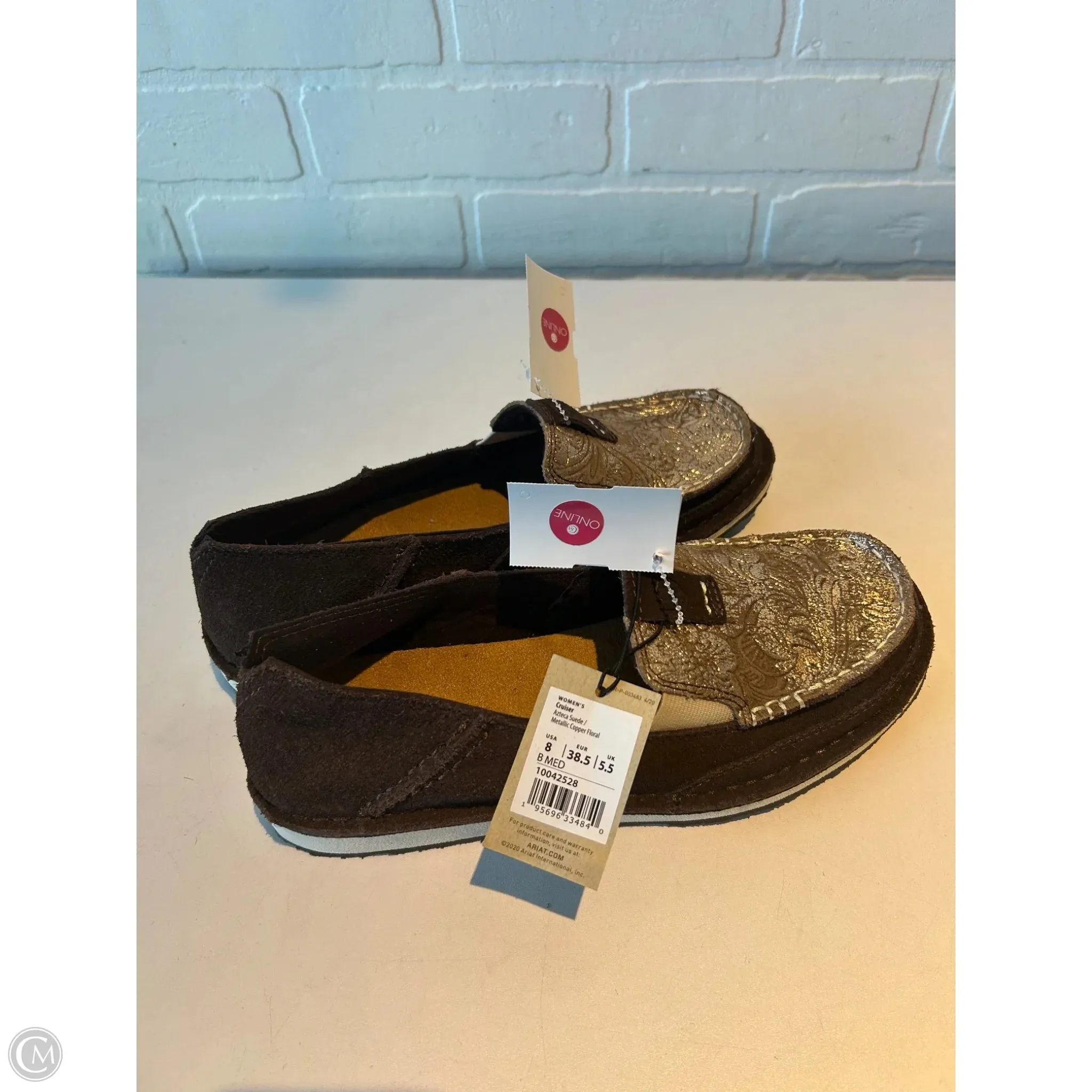 Shoes Flats By Ariat In Brown & Gold, Size: 8 Best Casual Shoes Standing All Day