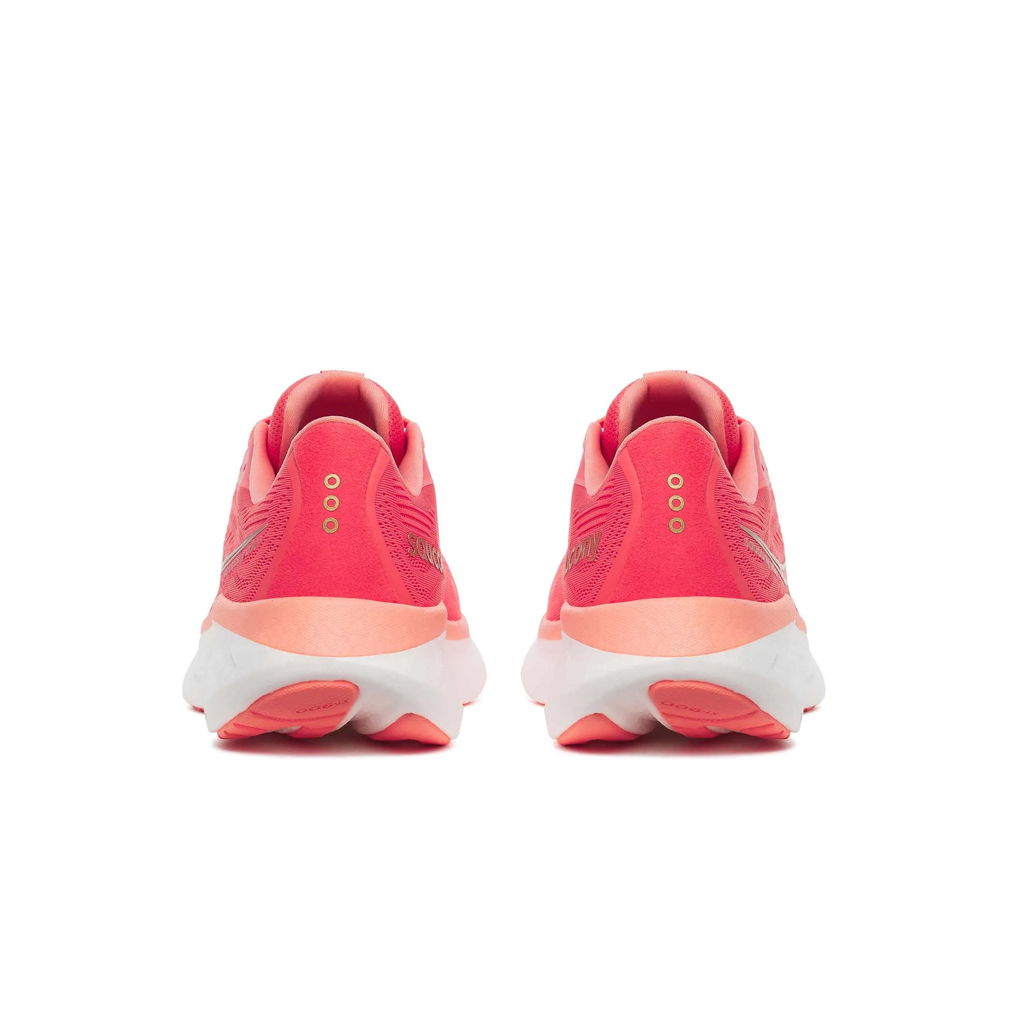 Textured Slip-on Casual Shoes Saucony | Women's Ride 18 Running Shoes - Coral/Salmon
