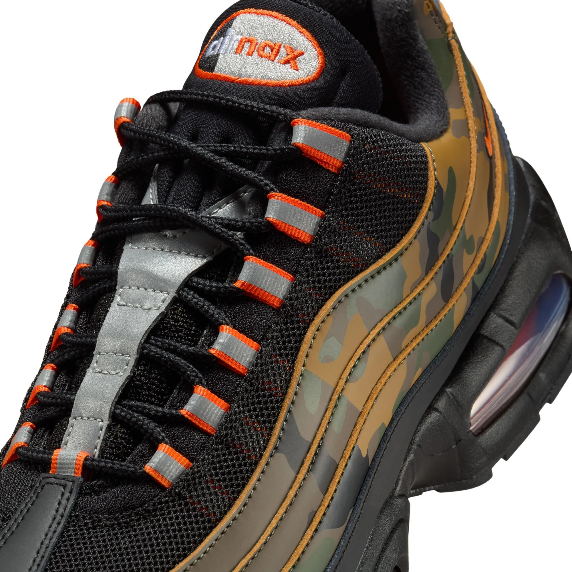 Nike Air Max 95 Men's Shoes Color: Black/safety Orange-metallic Silver HQ1973-001 Michigan Wolverines Nike Shoes