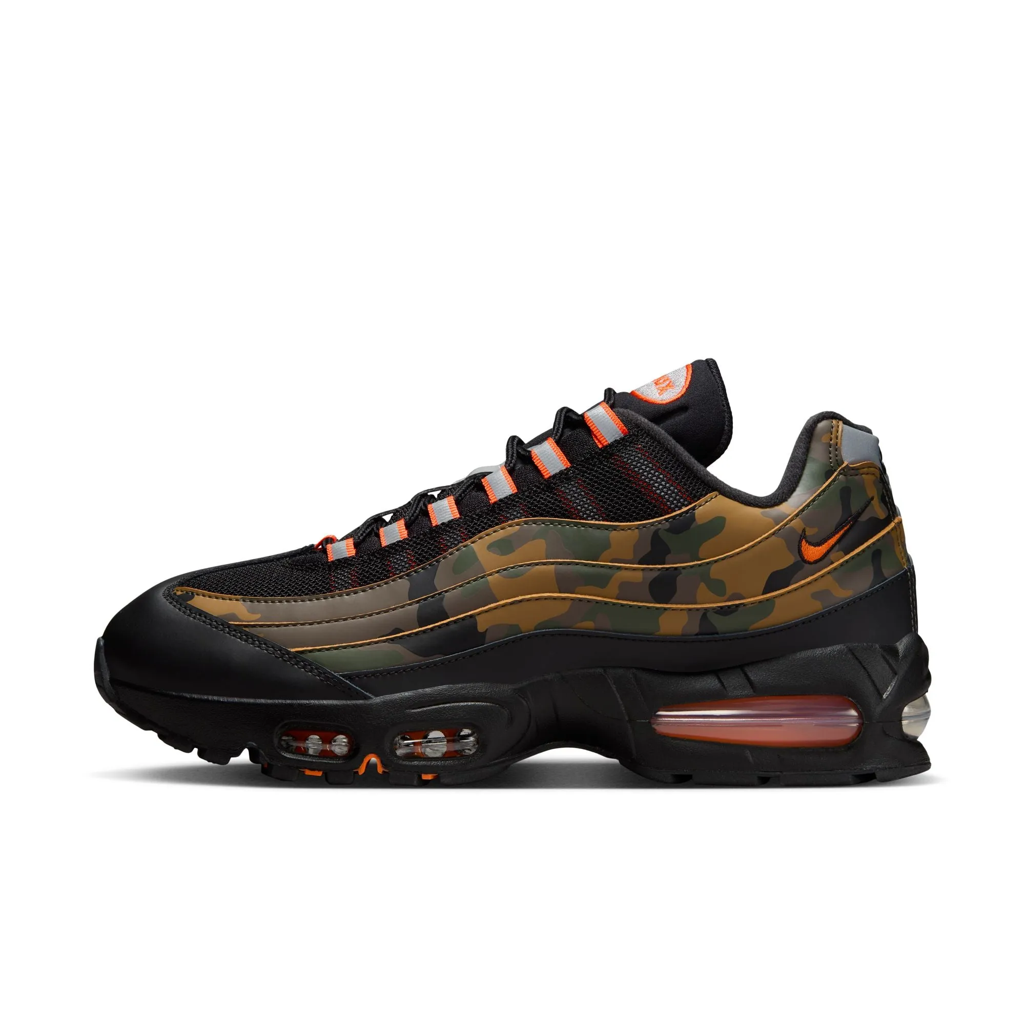 Nike Baseball Shoes Turf Nike Air Max 95 Men's Shoes Color: Black/safety Orange-metallic Silver HQ1973-001