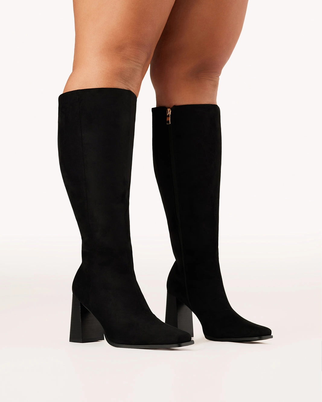 Light Boots CASTON EXTENDED CURVE - BLACK SUEDE
