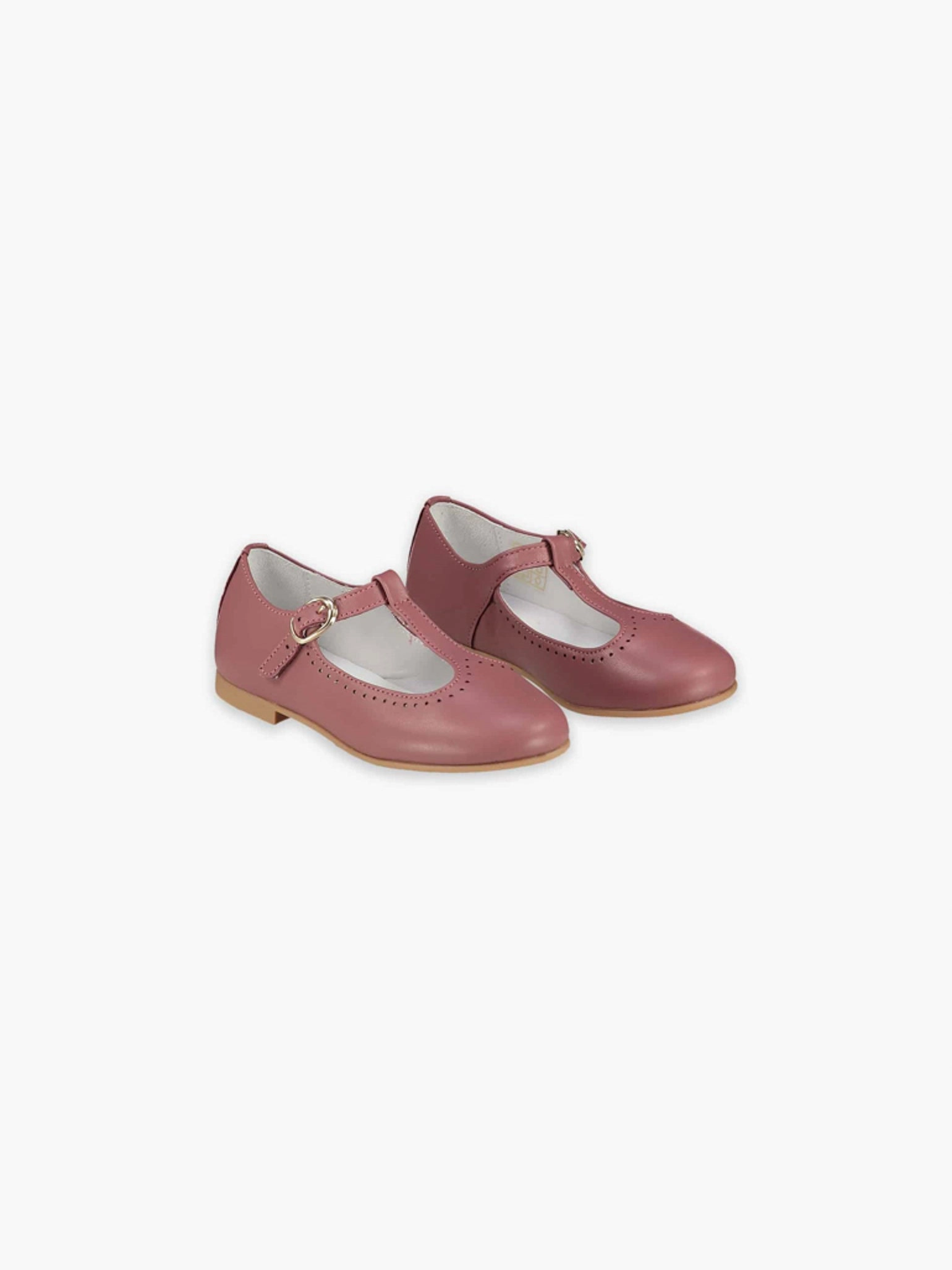 Dusty Pink Leather Girl T-Bar Shoes Casual Water Shoes