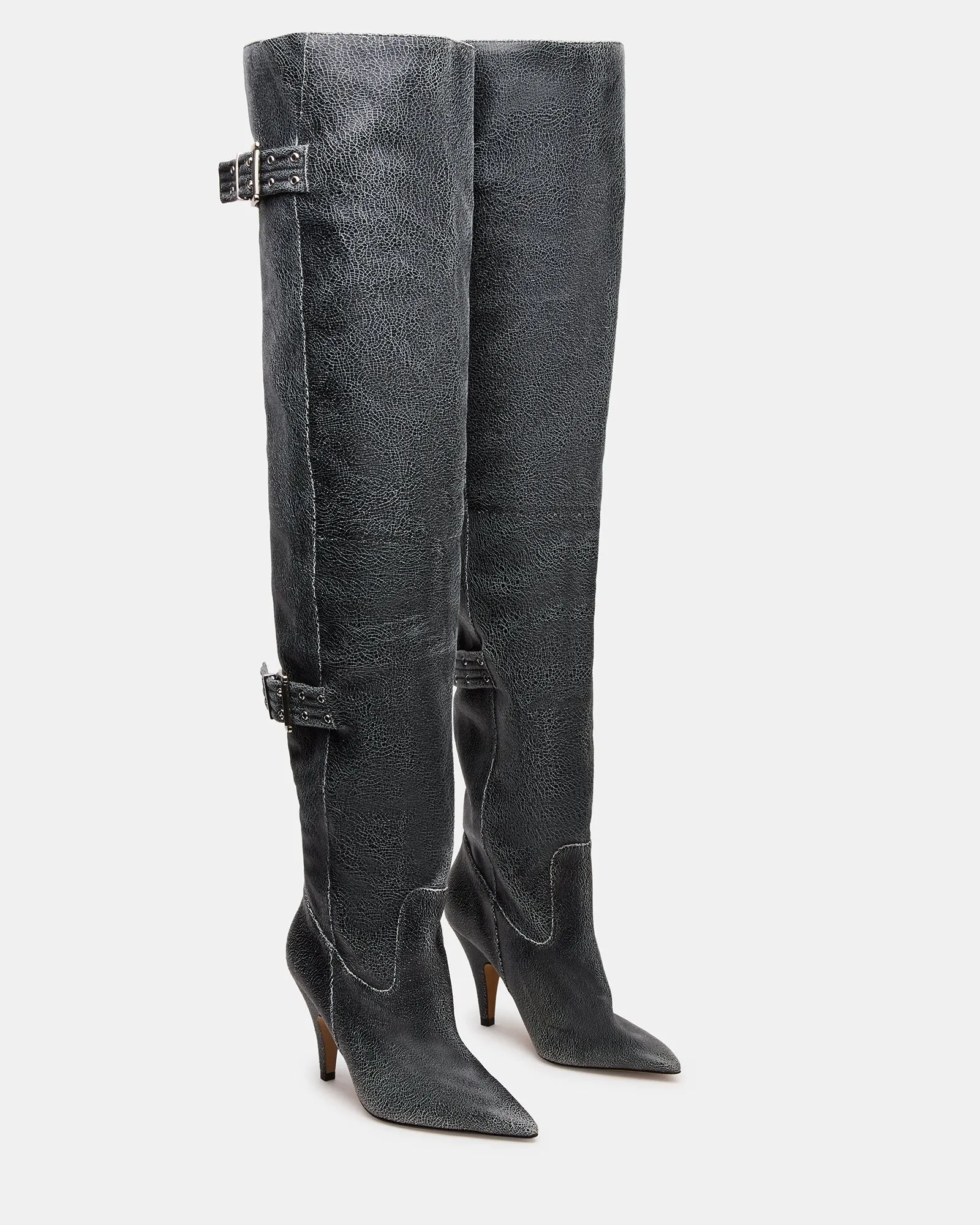 Skis And Boots BADDIE BLACK DISTRESSED