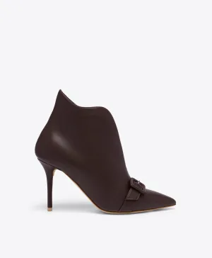 Esther 85 Dark Brown Leather Heeled Ankle Boots Cute Winter Boots Meaning Tiktok