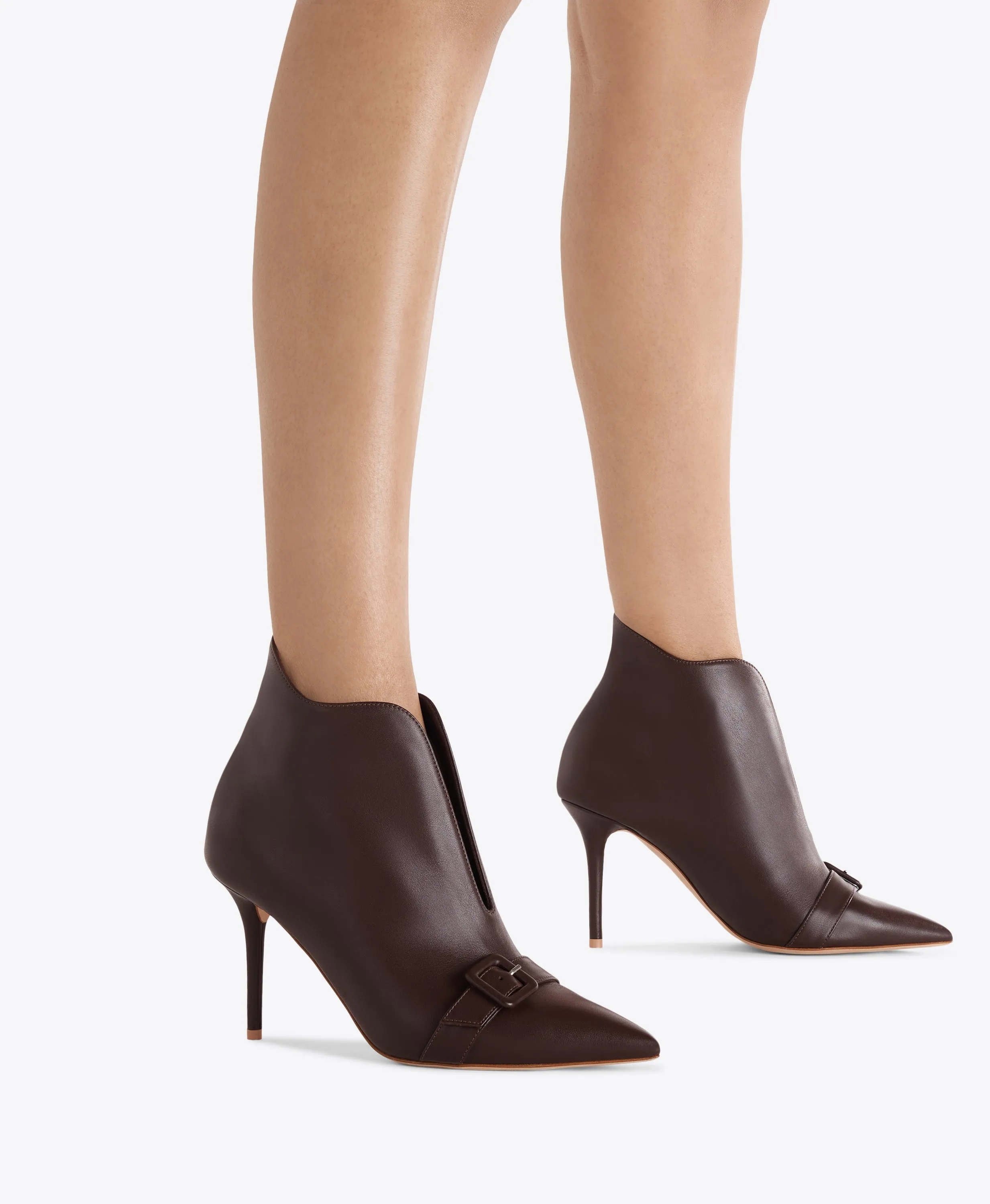 Lita Boots Esther 85 Dark Brown Leather Heeled Ankle Boots