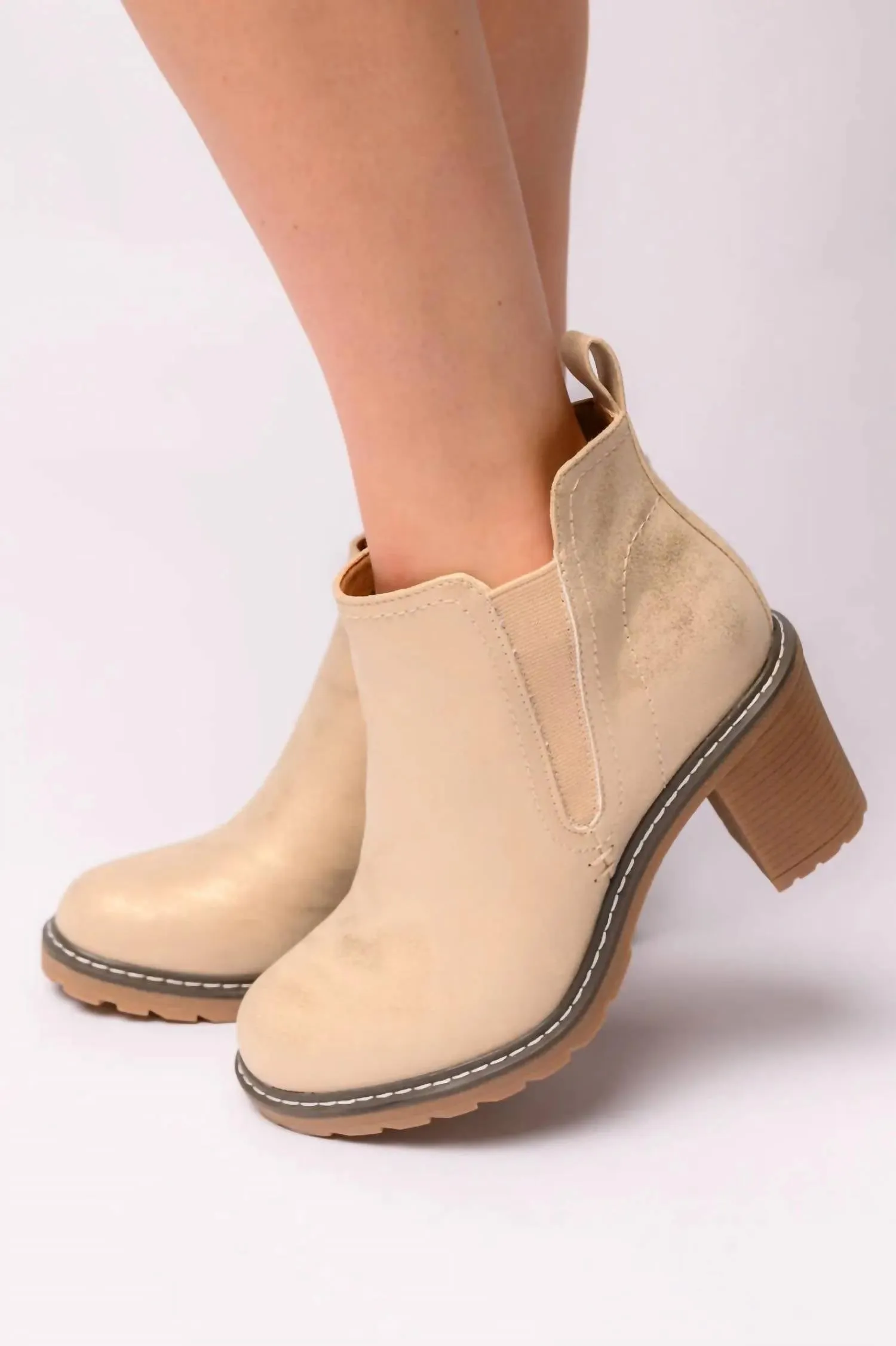 Women's Bite Me Bootie In Gold Boots For Fall