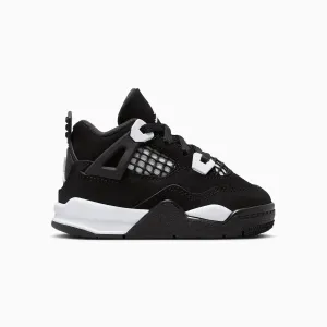 Kid's Air Jordan 4 Retro "White Thunder" Toddlers Prada Suede Sneakers
