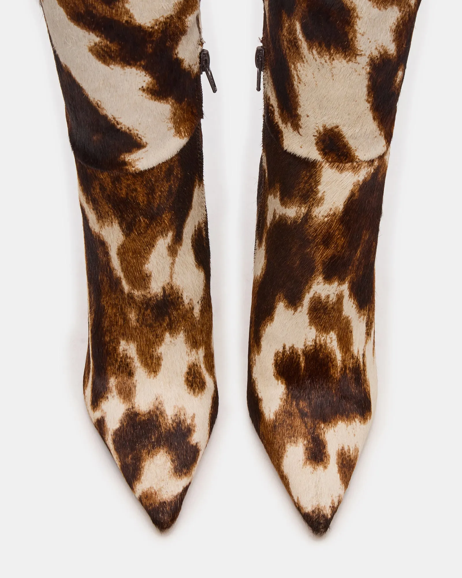 Chelsea Boots Square Toe NITRO BROWN COW PRINT WIDE CALF