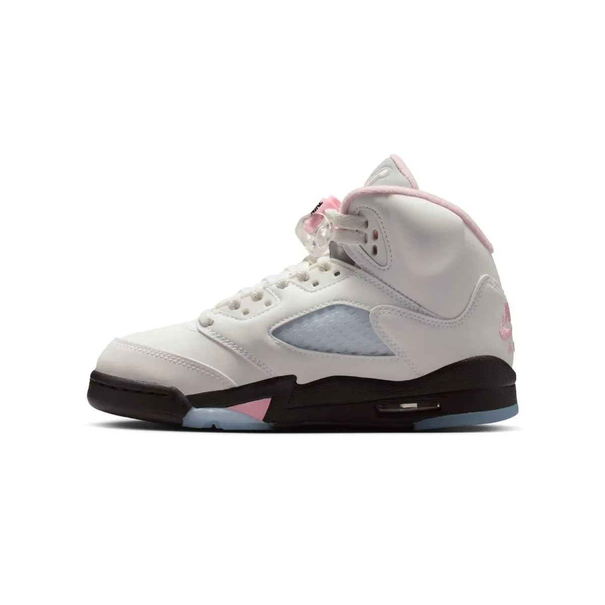 Kids Air Jordan 5 Retro OG 'Medium Soft Pink' Skechers Leather Sneakers