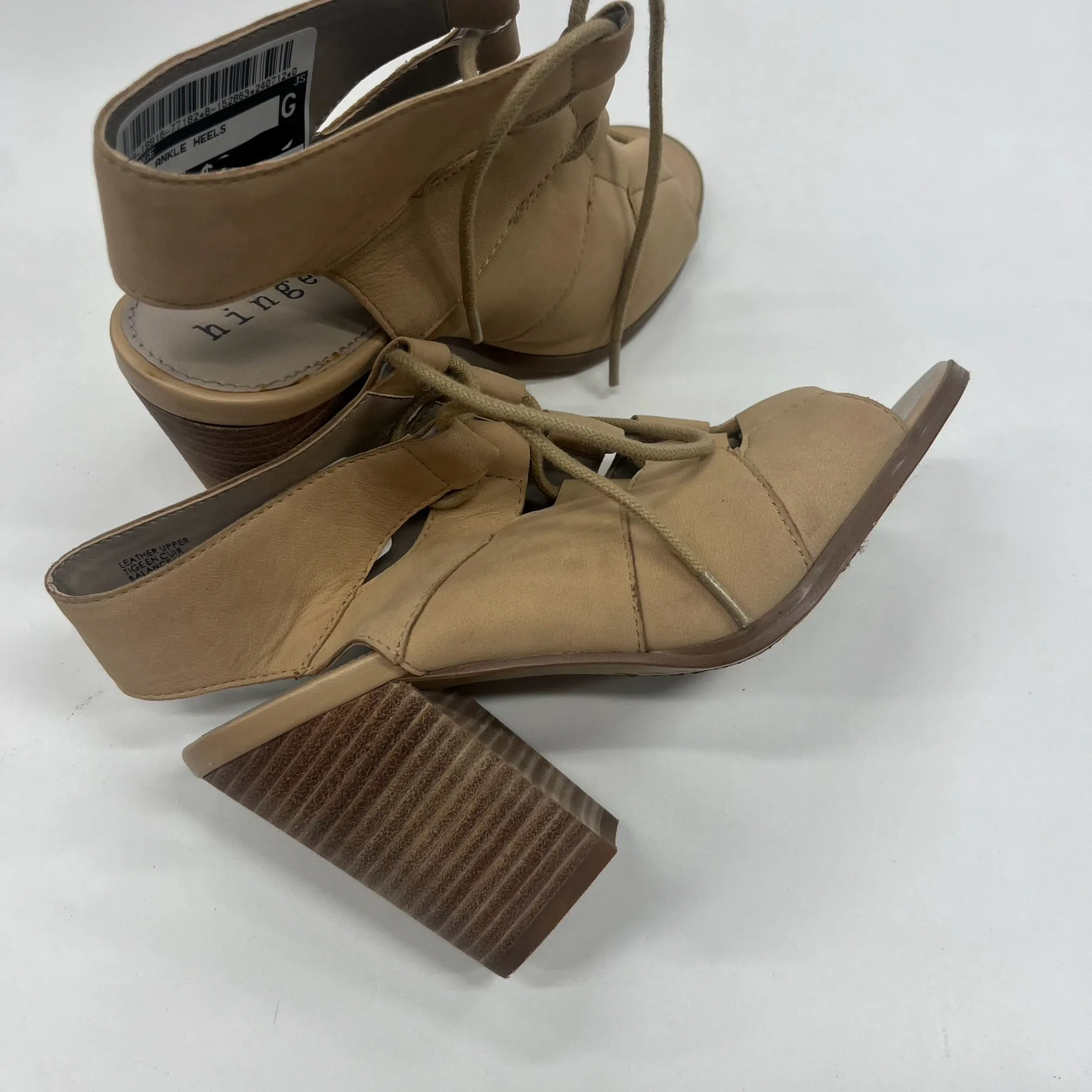 Sam Edelman Knee High Boots Cream Boots Ankle Heels Hinge, Size 6.5