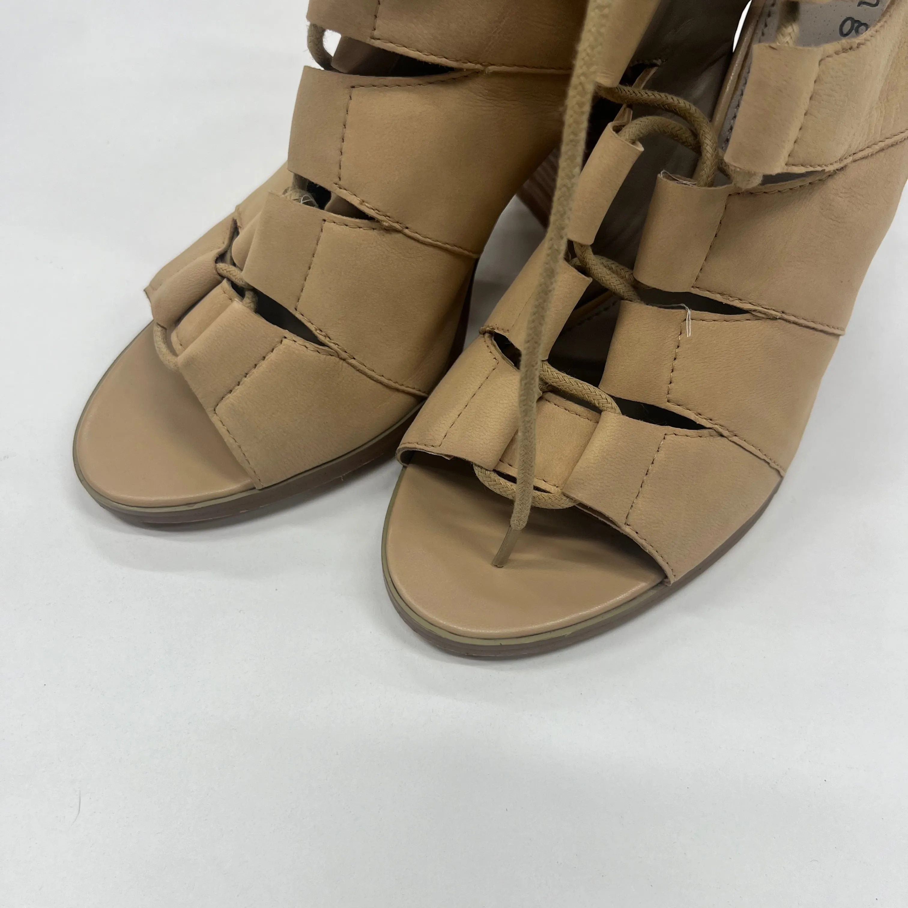 Gray Dress Boots Cream Boots Ankle Heels Hinge, Size 6.5