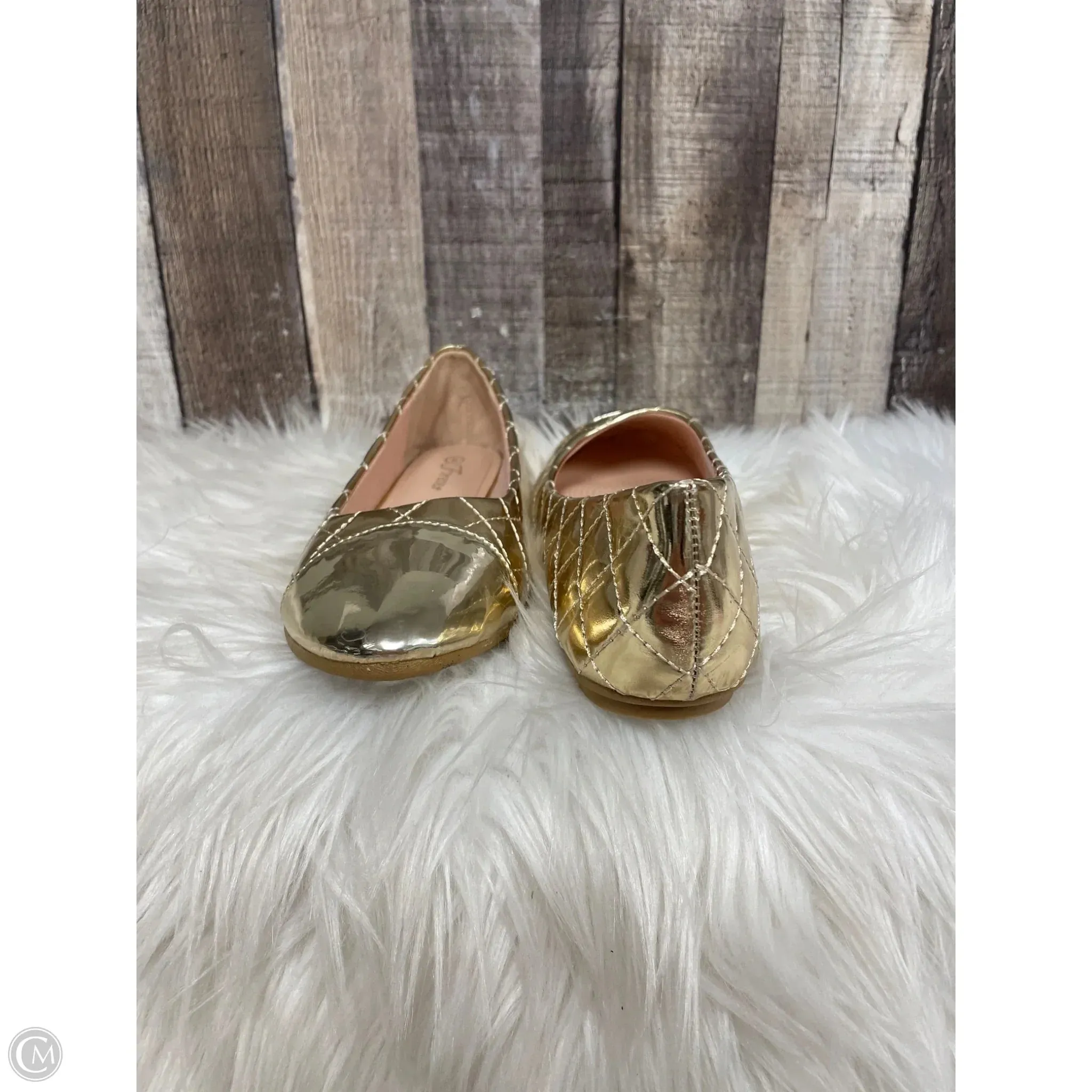 Shoes Flats By Forever In Gold, Size: 8 Shoes Casual Work
