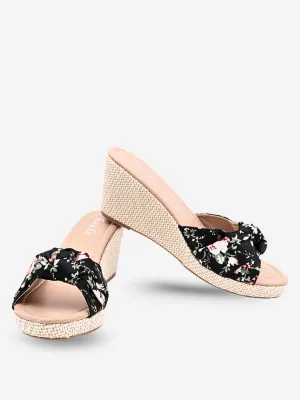 Kate Knot Bow Wedge Heels Santana High Heels