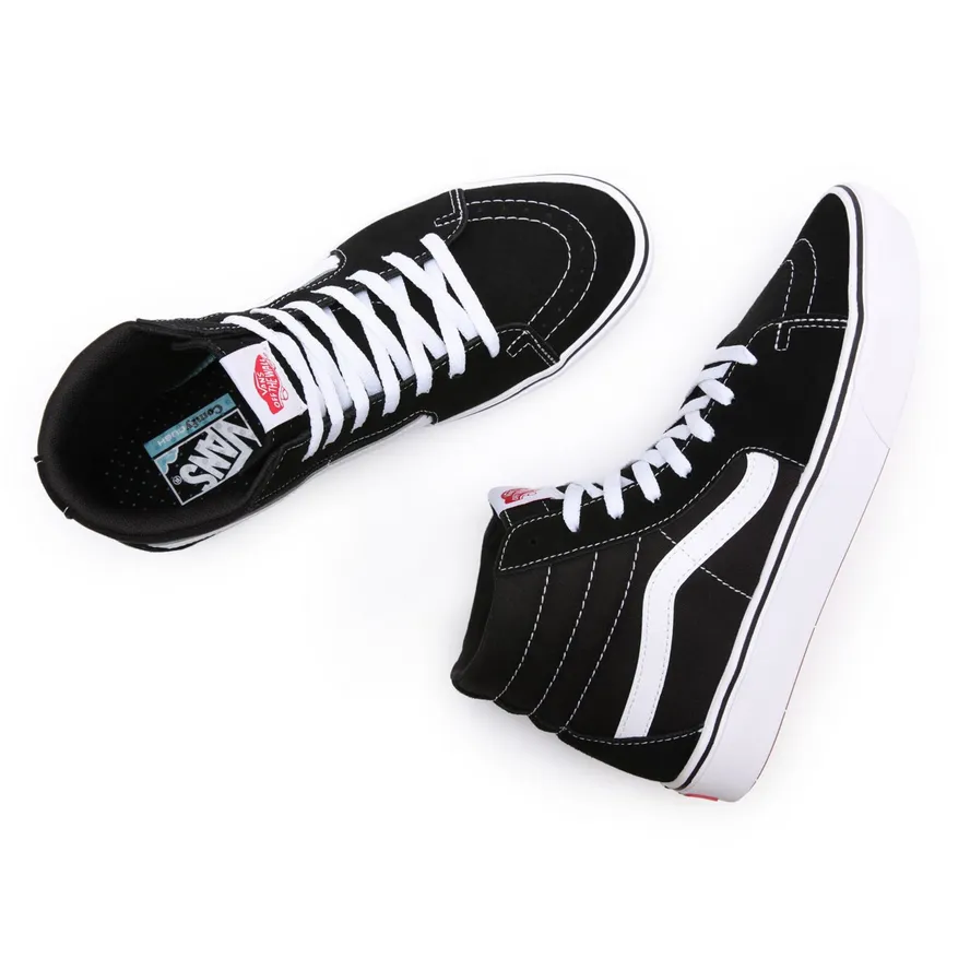 Sneakers With Leather Soles Vans scarpa sneakers alta Comfycush Sk8-Hi vn0a3wmbvne1 nero-bianco