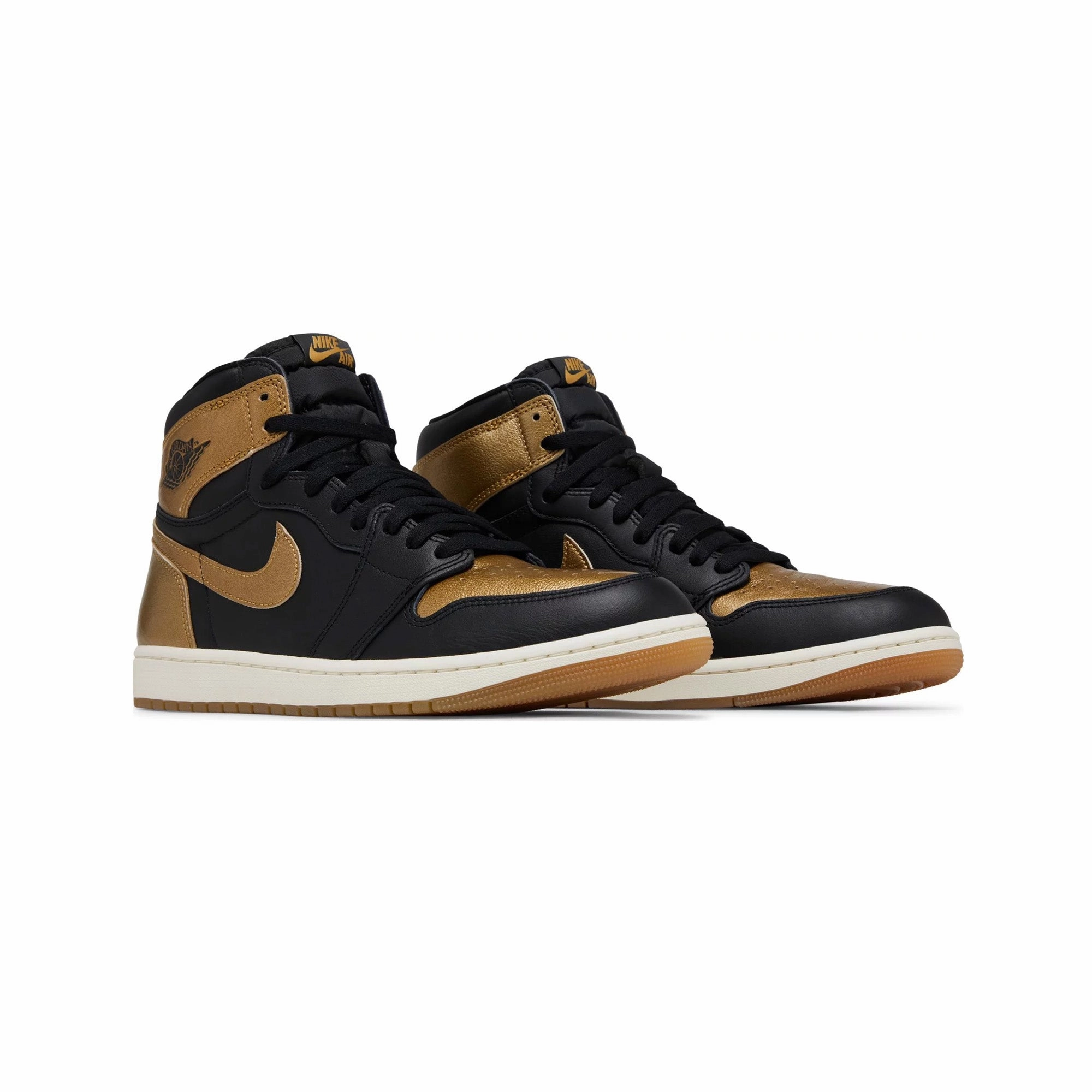 Air Jordan 1 Retro High OG 'Black Metallic Gold' (2024) Orthotic Casual Shoes