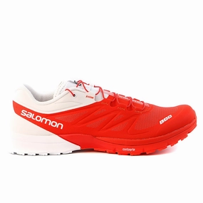 Casual Shoes To Wear With Straight Leg Jeans Salomon S-LAB Sense 4 Ultra Trail Running Shoes - Racing Red White - Mens