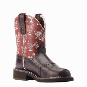 Ariat Ladies Fatbaby Heritage Farrah Chocolate Chip Western Boot 10044439 Boots With Narrow Calf