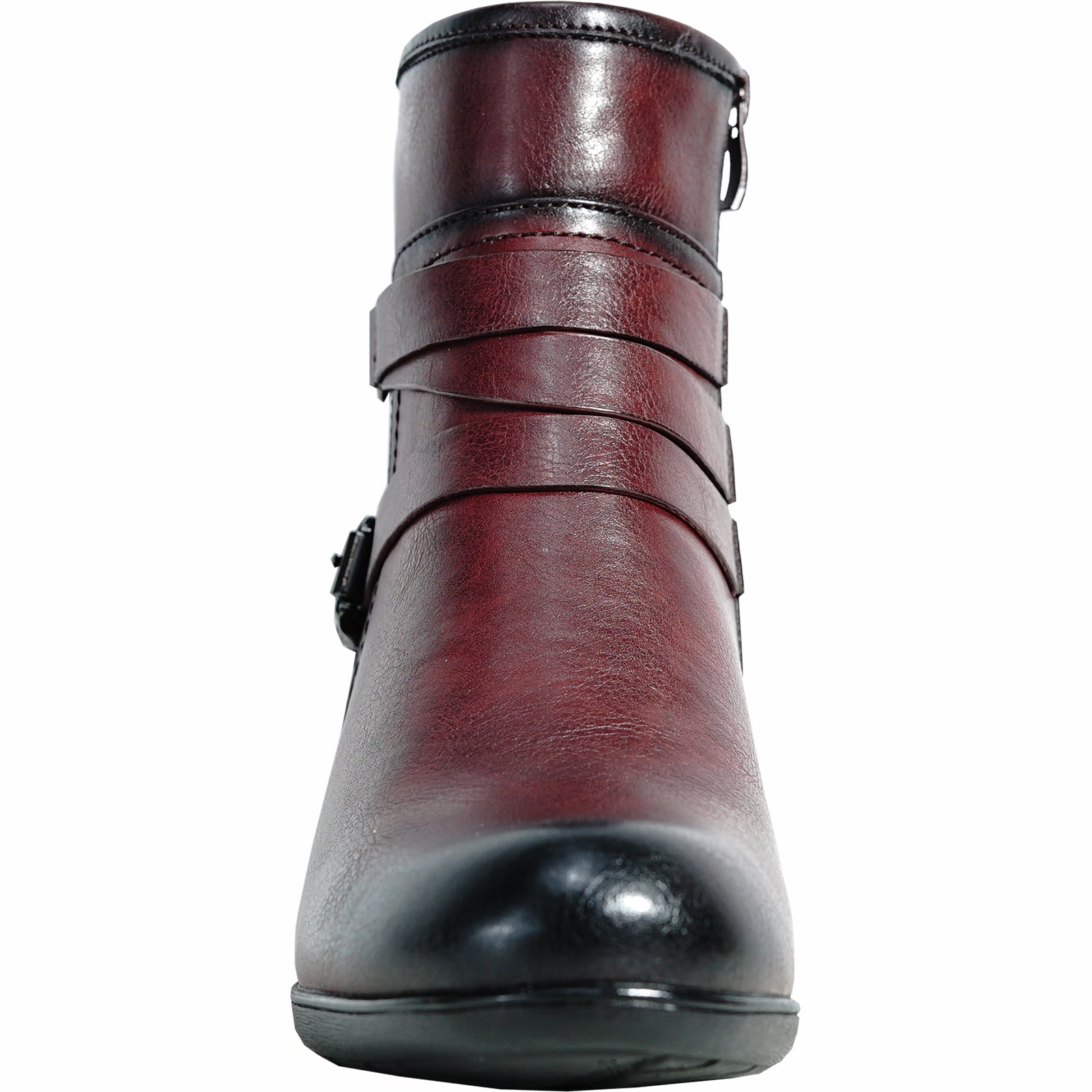 VANGELO Women Boot HF5427 Ankle Dress Boot BURGUNDY Pearl Boots