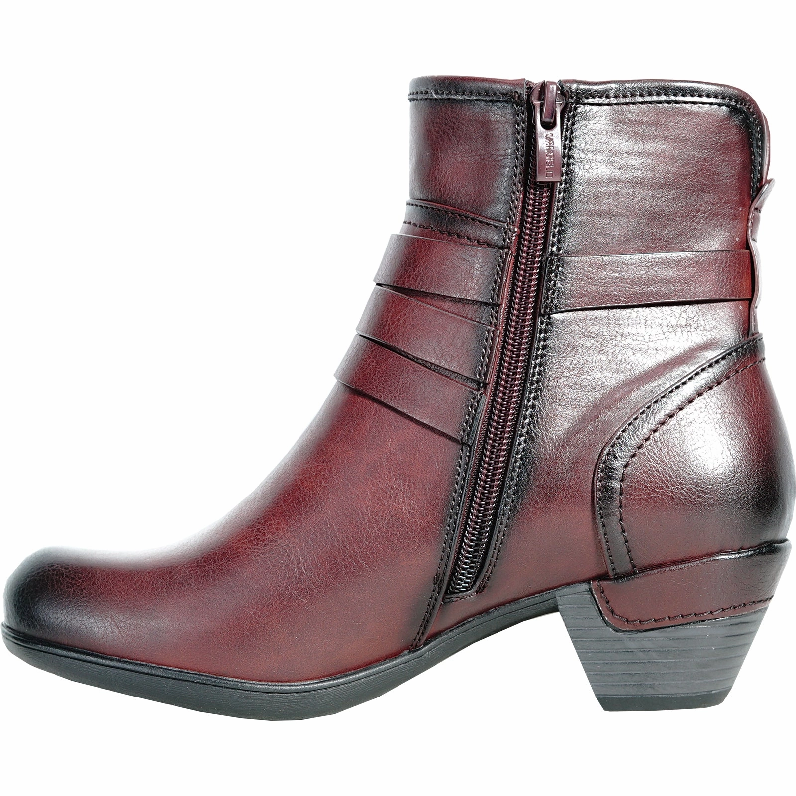 Boots Knee High VANGELO Women Boot HF5427 Ankle Dress Boot BURGUNDY