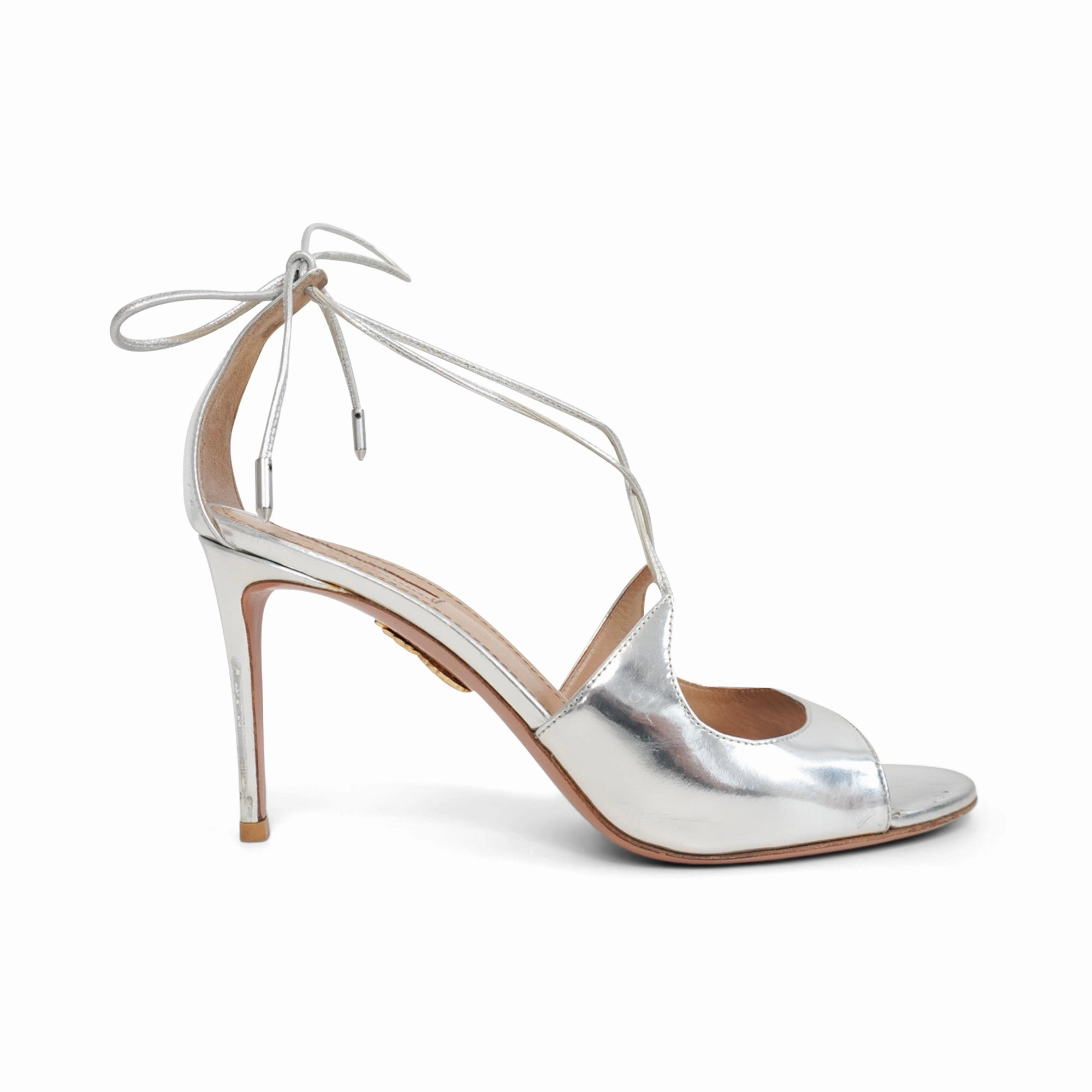 Aquazzura 'Very Linda' Sandals - Women's' 38.5 Hidden Wedge Casual Shoes