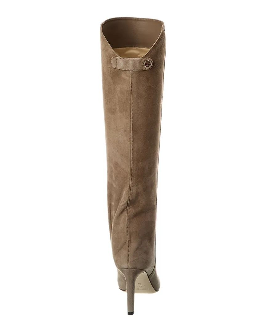 Guinea Boots Straps Jimmy Choo Alizze KB 85 Suede Knee-High Boot